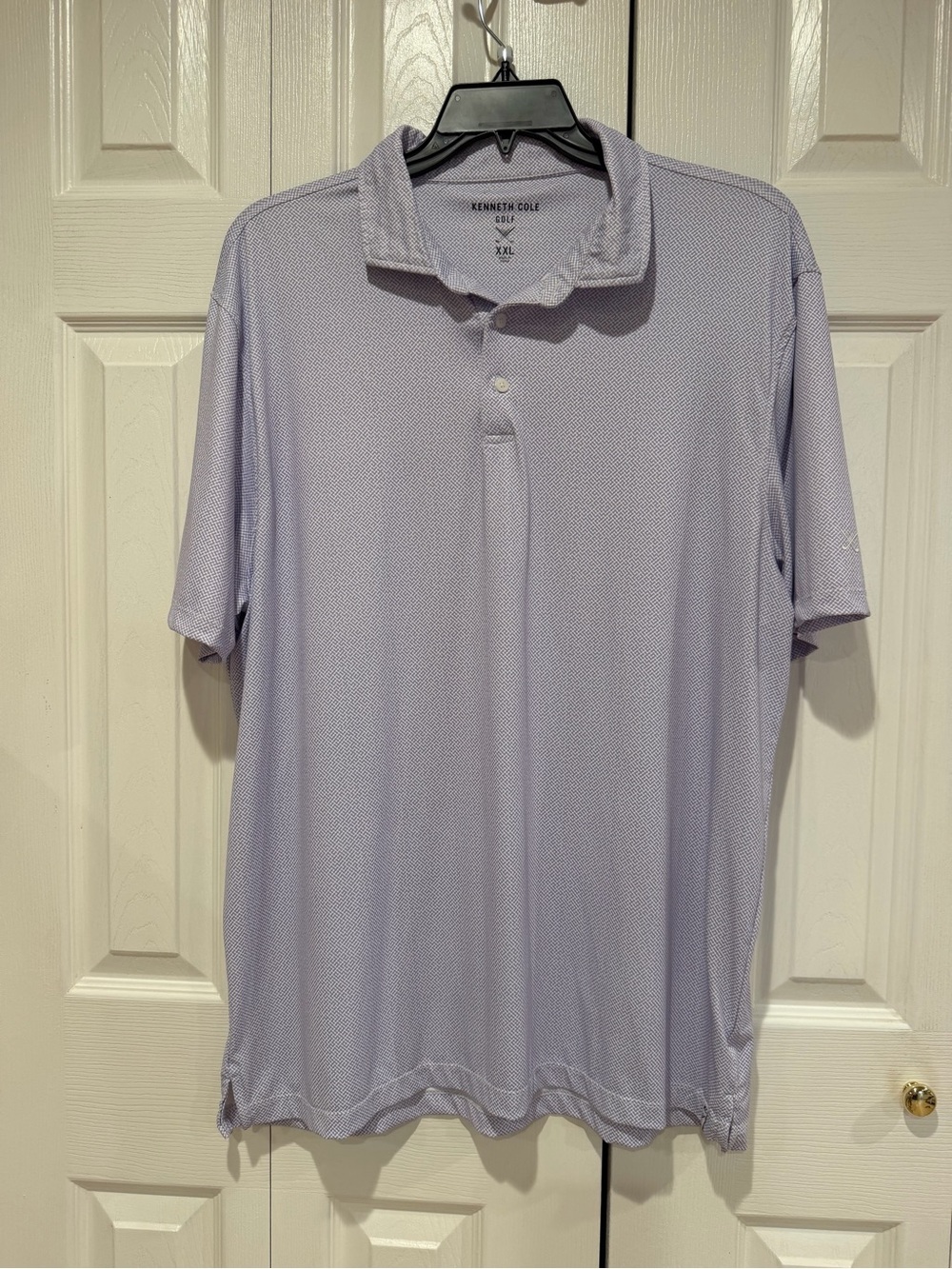 Kenneth Cole Reaction Men's Light Lavender Short Sleeve Polo